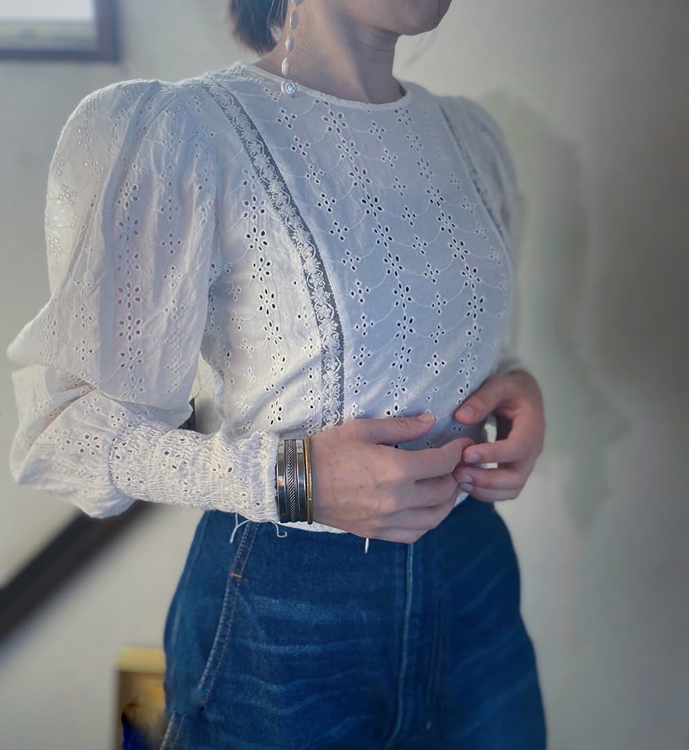 ヴィンテージパフスリーブブラウスVintagepuffsleeveblouse