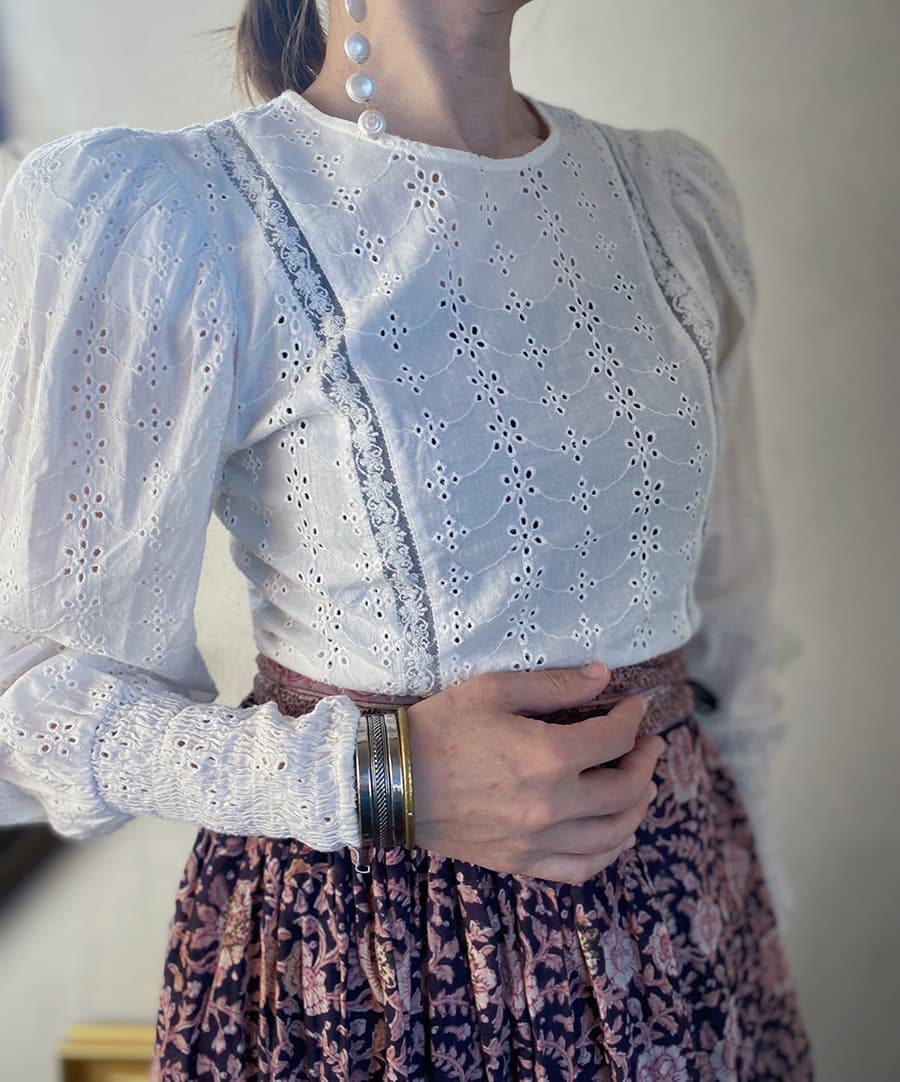 ヴィンテージパフスリーブブラウスVintagepuffsleeveblouse