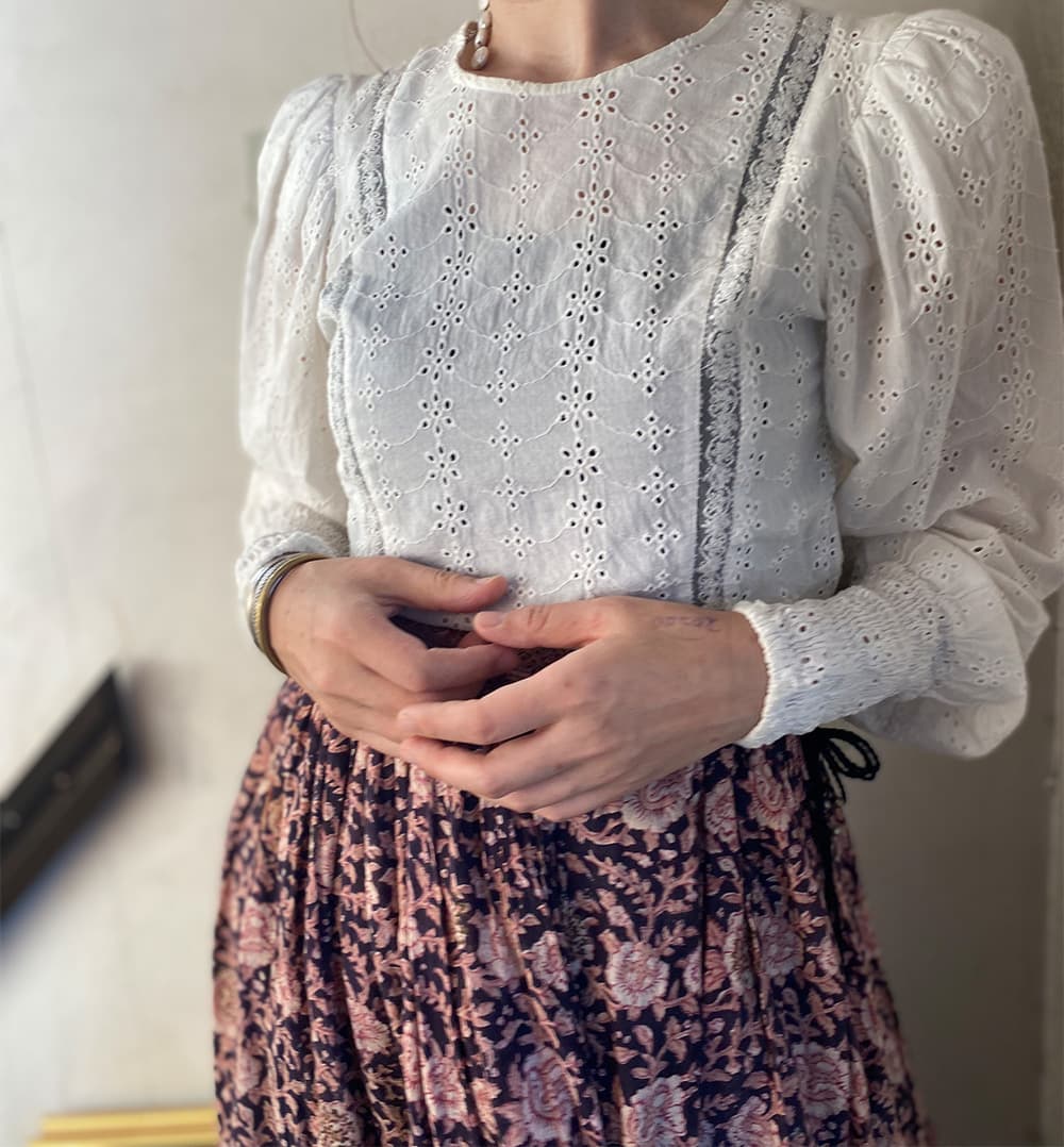 ヴィンテージパフスリーブブラウスVintagepuffsleeveblouse