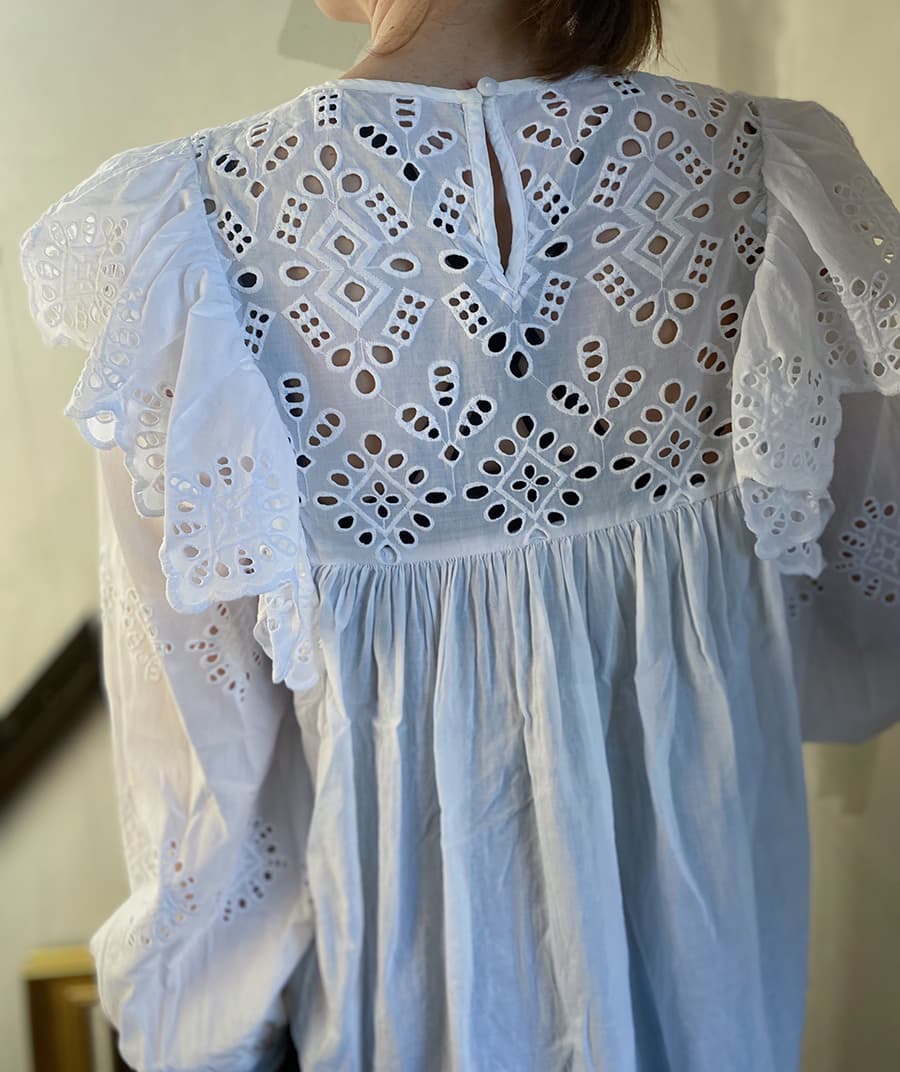 ヴィンテージラッフルレースブラウスvintageblouse