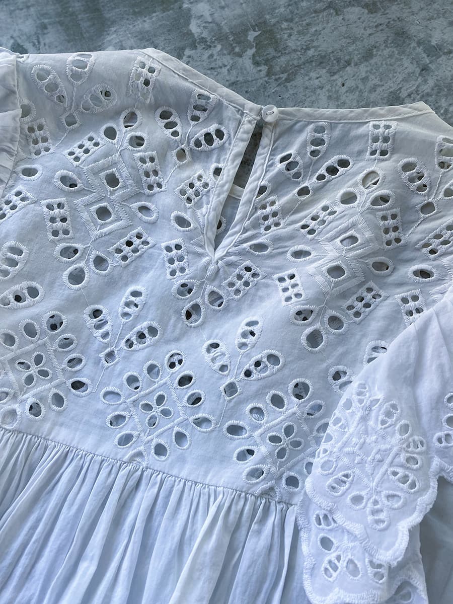 ヴィンテージラッフルレースブラウスvintageblouse