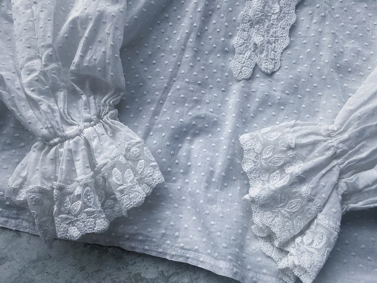 ローラアシュレイヴィンテージレースブラウスアンティークブラウスVintagelauraashleyblouse