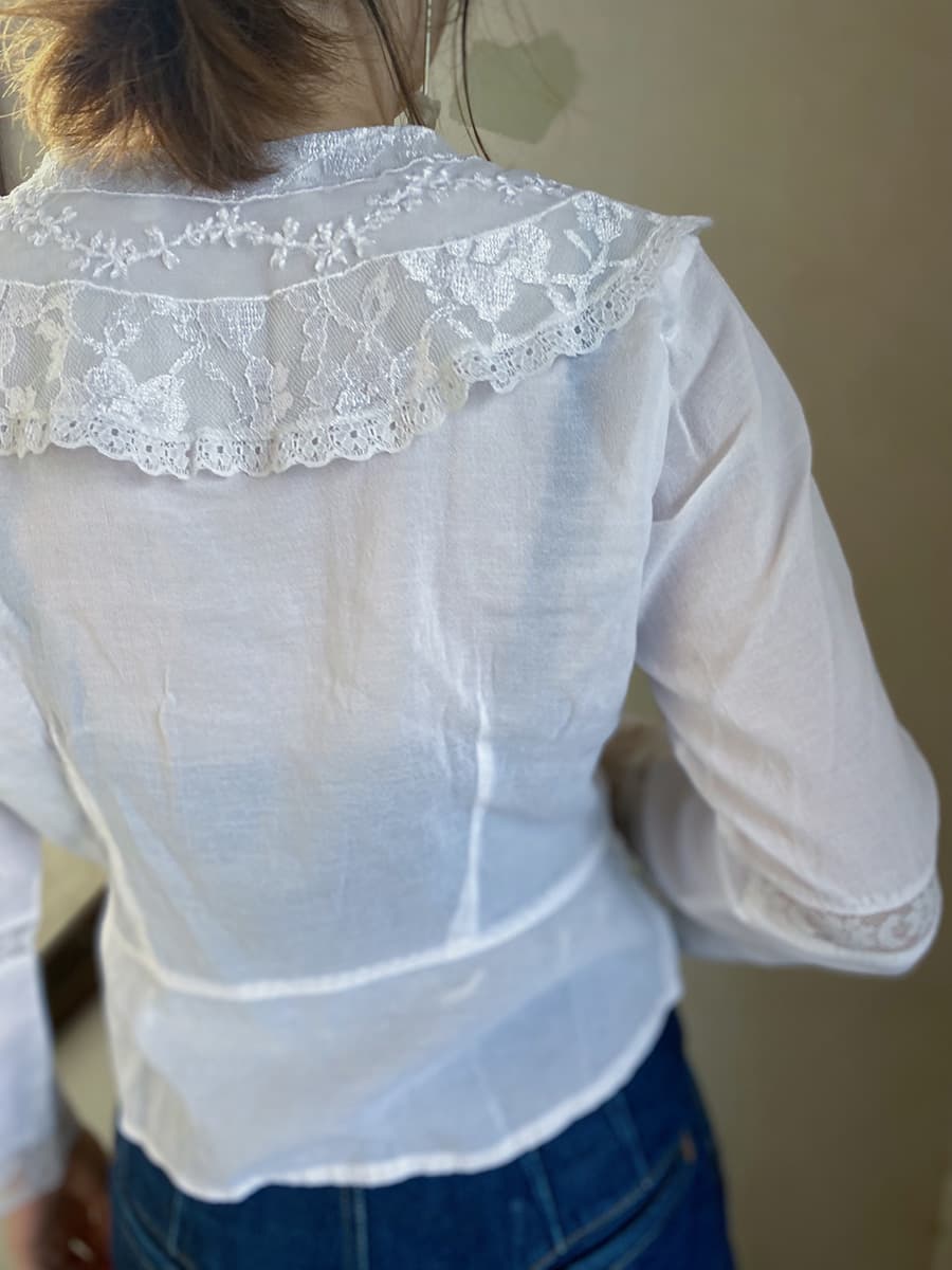 VintageセーラーカラーブラウスAntiquesailorcollarblouseVintageblouse