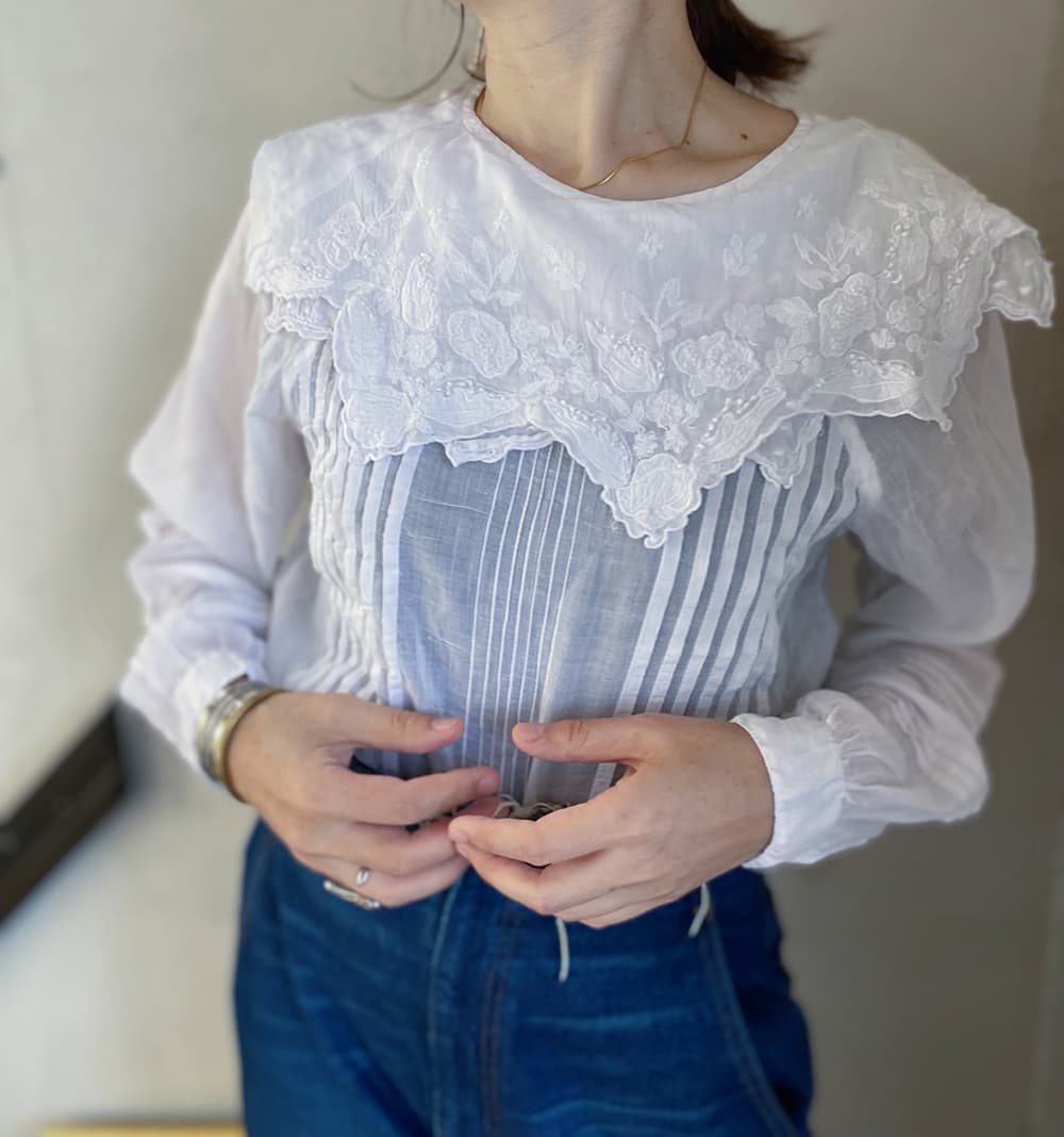 ヴィンテージセーラーカラーブラウスvintageblouse