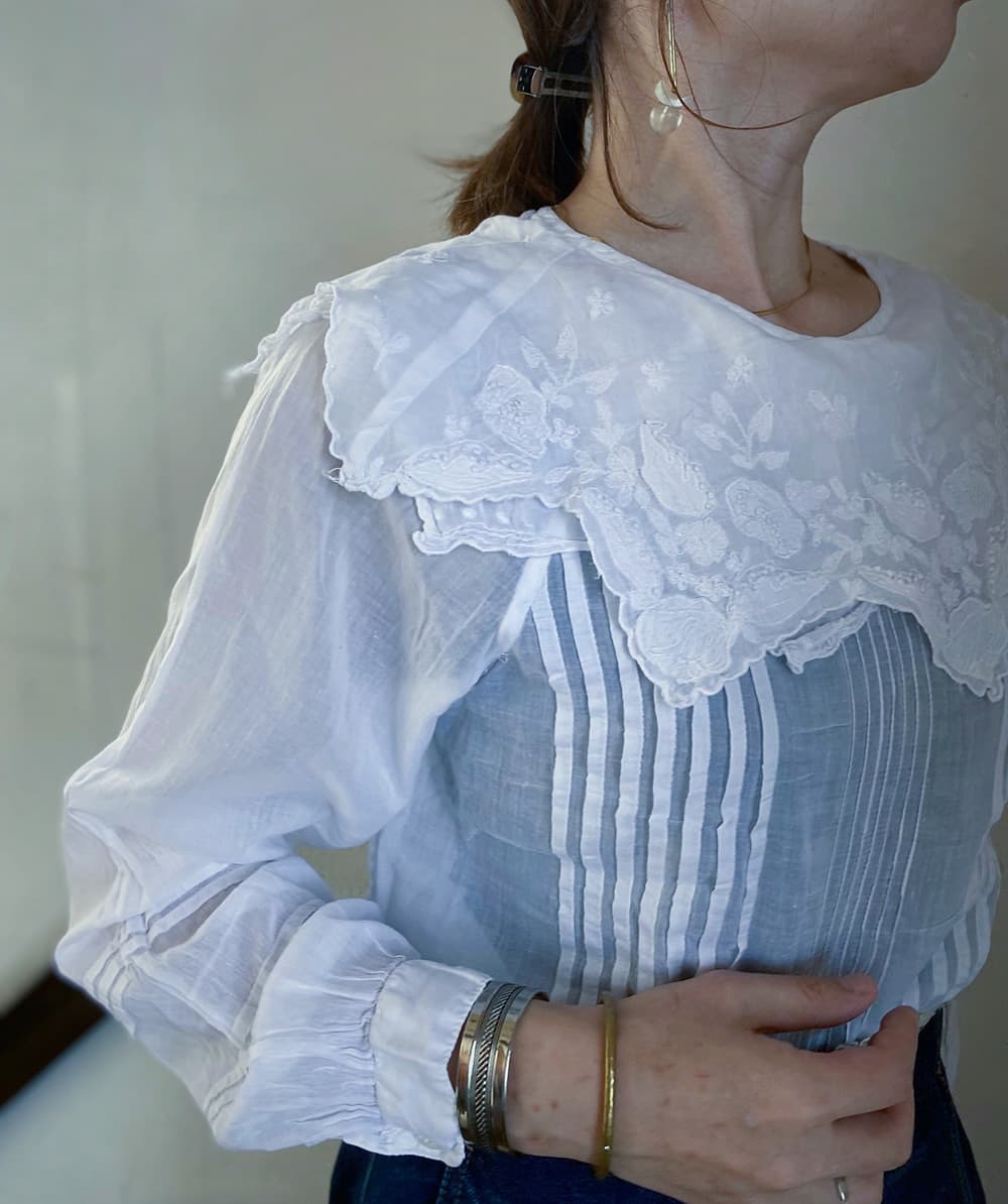 ヴィンテージセーラーカラーブラウスvintageblouse