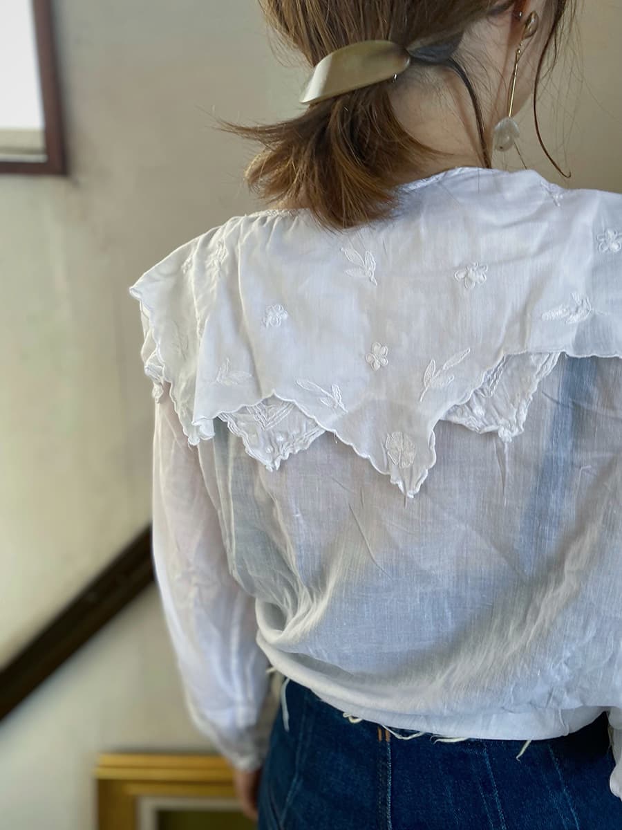 ヴィンテージセーラーカラーブラウスvintageblouse