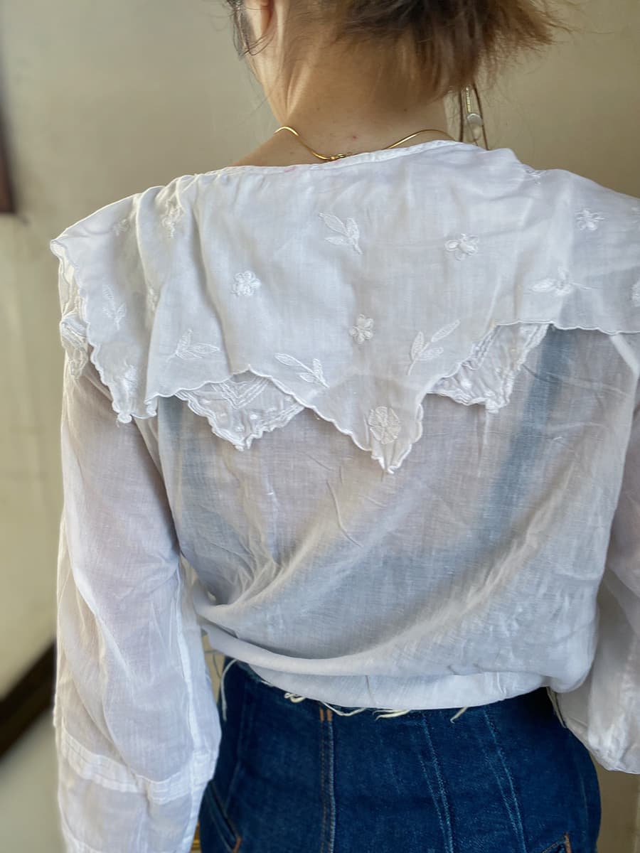 ヴィンテージセーラーカラーブラウスvintageblouse
