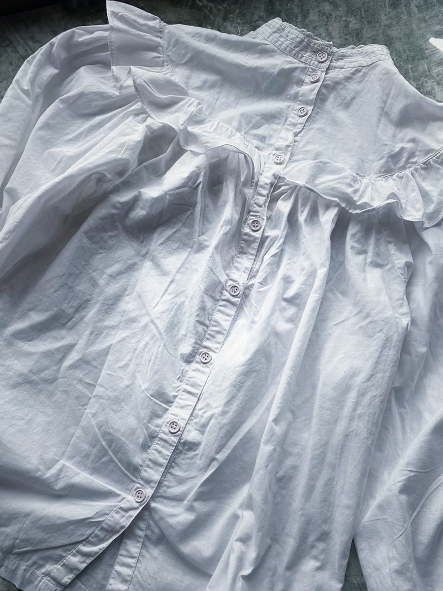 フランスヴィンテージレースブラウスアンティークブラウス