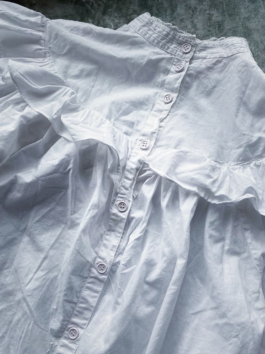 フランスヴィンテージレースブラウスアンティークブラウス