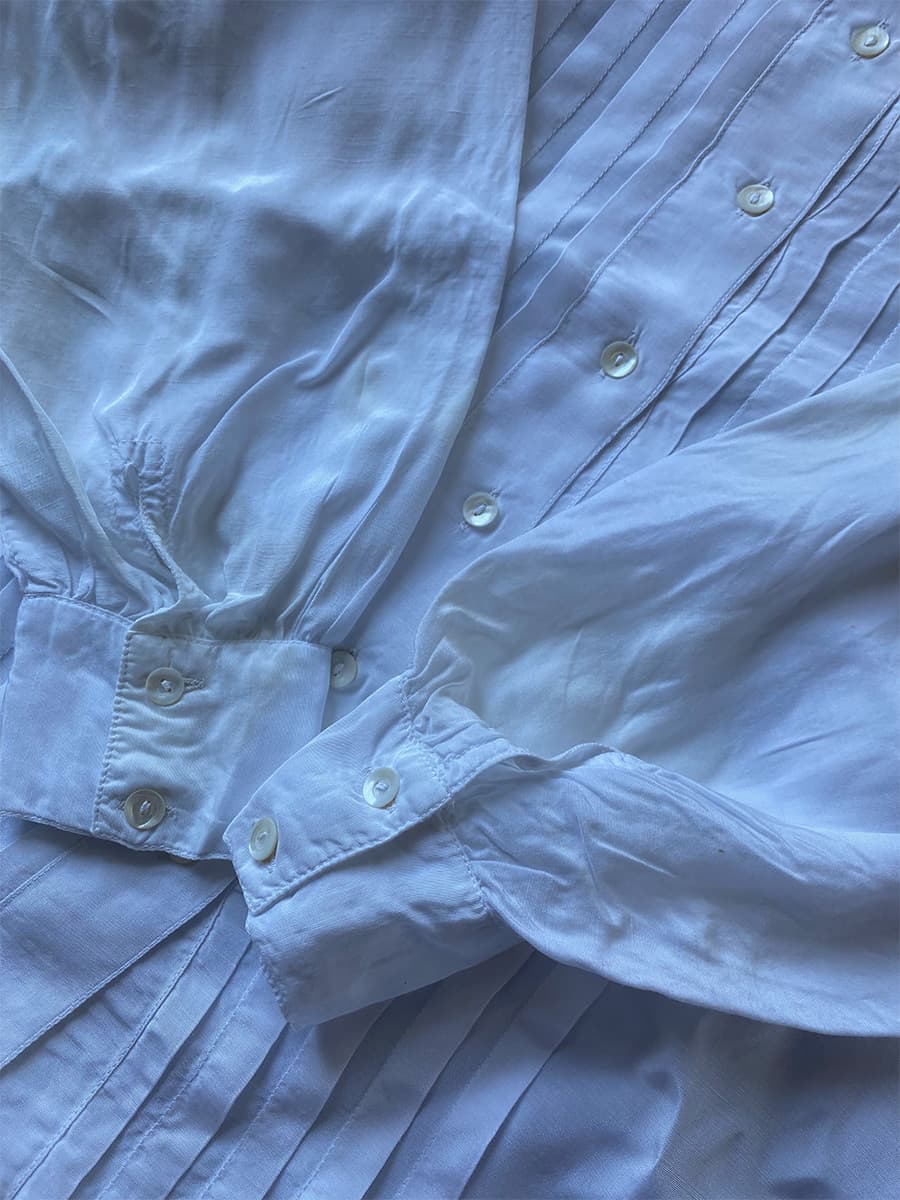 フランスアンティークブラウスフリルレースブラウスFrenchVintageblouse