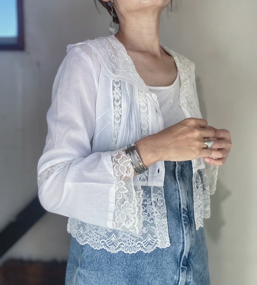 VintageセーラーカラーブラウスAntiquesailorcollarblouseVintageblouse