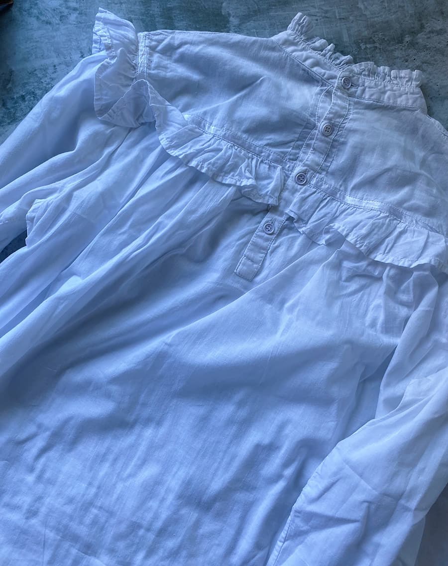 フランスヴィンテージレースブラウスアンティークブラウス