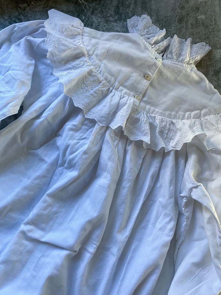 フランスアンティークブラウスフリルレースブラウス